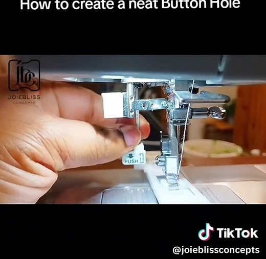 How to create a button hole easily and stress-free. This is the easiest thing I have tried with Singer heavy duty sewing machine. I hope you found this tutorial helpful. Don't forget to follow for more. #Buttonhole #singersewingmachine #viral #foryou #fyp