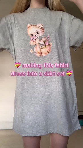 DIY Skirt Set Tutorial | Upcycling T-shirt Dress into Stylish Outfit