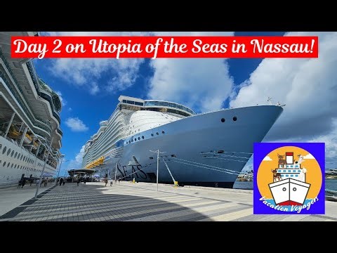 Day 2 On Utopia in Nassau! I go check out the port, eat at windjammer, roam the ship and see show!