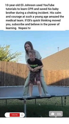 10-year-old Eli Johnson used YouTube tutorials to learn CPR and saved his baby brother during a chok