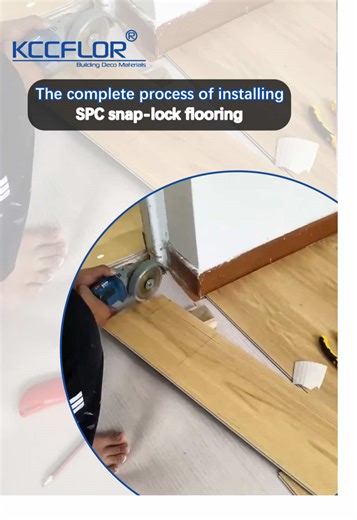 The complete process of installing SPC snap-lock flooring #vinylflooring #installation #menatwork