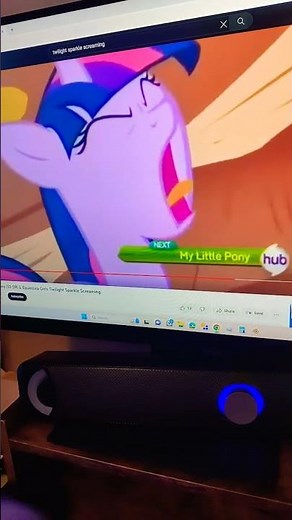 emmet and twilight sparkle scream at dragon