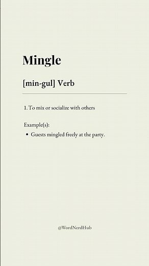 Mingle Meaning • Daily English Word