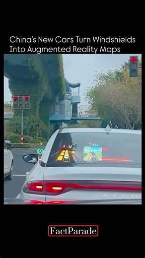 FactParade on Instagram: "This is next-gen navigation — like driving inside a video game. A 3D map is projected directly onto the windshield, showing real-time directions, lane guidance, and turns right in front of you. Clear, immersive, and futuristic — it redefines how drivers interact with the road. #AugmentedReality #ARNavigation #FutureOfDriving #ChineseInnovation #SmartCars #TechInMotion #HUDdisplay #CarTechnology #DrivingInTheFuture #3DNavigation #AutoTech #FuturisticCars #ARWindshield #N