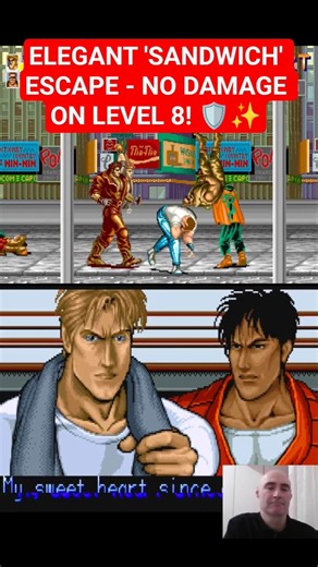 Final Fight Stage 6 Start: No Damage "Sandwich" Survival (Hardest Level 8) #retrogaming