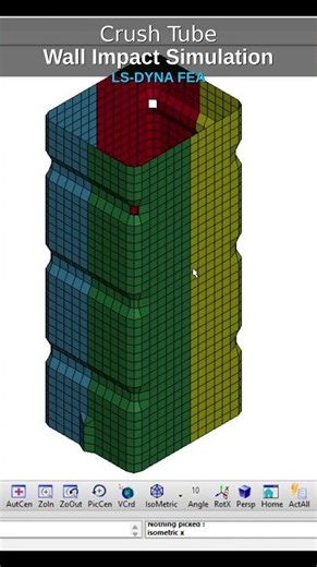 LS-DYNA Beginner Tutorial: Crush Tube Impact Simulation