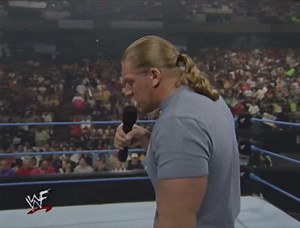 #OnThisDayInWWE 25 years ago on #SmackDown: Triple H has a horrible face disfigurement No, not his nose, but he appears to have been bitten by the rattlesnake he was trapped in a room with by Stone Cold The crowd are sympathetic, chanting “asshole!” | Anthony Alimondo