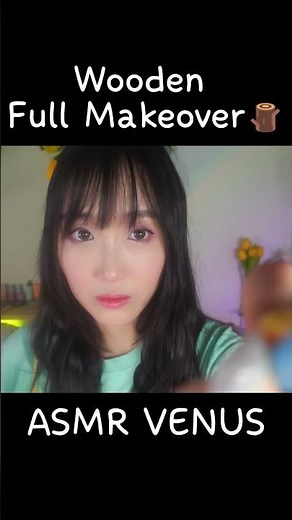 ASMR Shorts Wooden Full Makeover🪵ㅣCozy Wooden Facial Cleansing🫧Skincare🧴Makeup💄Haircut✂️ Manicure💅