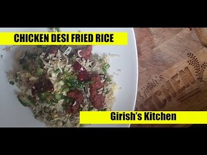 Desi fried rice with chicken and egg | no sauce fried rice | #girishkitchen #friedrice #tamilrecipe