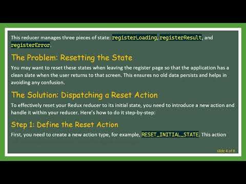 How to Reset Redux Reducer to Initial State