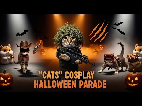 Cat Cosplay Halloween Parade, Absurd Costumes, Real Paws.