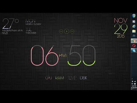 Best Windows 7 Desktop Customization [Clock and Weather]