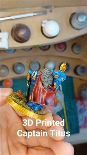 3D Printed Captain Titus #40k #warhammer #ultramarines #warhammer40k #kitbash #spacemarine2