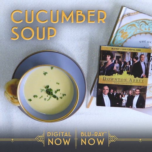 Escape the cold with this Cucumber Soup from the Downton Abbey Cookbook! The perfect pair for a family movie night. #BringDowntonHome Now on Blu-ray, DVD and Digital. http://uni.pictures/DowntonAbbey | Downton Abbey