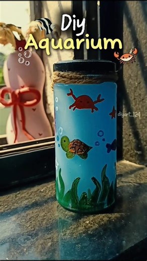 Diy Aquarium🦀🐙🐠#art #artist#diycraft #diy#craft#aquarium #artandcraft #craftideas#shorts
