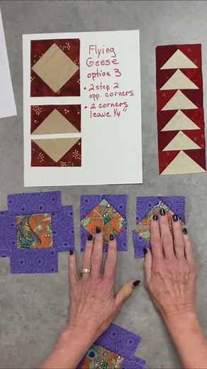 🧵 Mastering Option 3 - The Flying Geese! ✨ Part 1 Are you ready to take your quilting skills to the next level? In this tutorial, you'll learn how to transform basic fabric squares into stunning Flying Geese blocks—an essential pattern for countless quilt designs! 🔹 Effortless precision! Say goodbye to frustrating mismatched seams 🔹 Step-by-step clarity! Perfect for beginners AND experienced quilters 🔹 Creative versatility! Use Flying Geese in borders, layouts, and more With clear, detailed