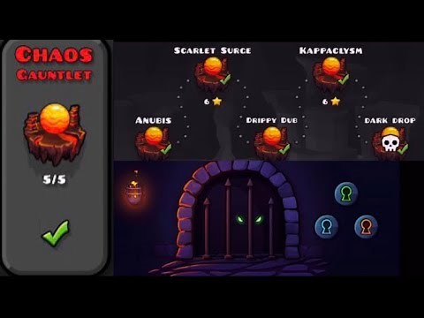 Geometry Dash Chaos Gauntlet and freeing the Demon Guardian.