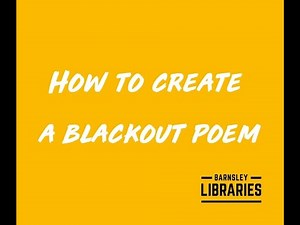 How to: create a blackout poem