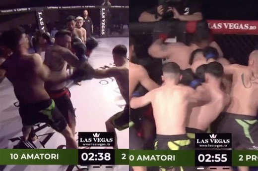 [WATCH] 2 Pro MMA Fighters Take On 10 Amateur Fighters (And Beat Them Up)