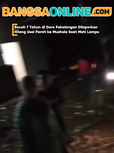Warga Desa Harjosari, Kecamatan Doro, Kabupaten Pekalongan, Jawa Tengah, digegerkan oleh kabar hilangnya seorang anak laki-laki berusia 7 tahun secara misterius. Bocah tersebut dilaporkan belum kembali ke rumah sejak Rabu (17/6/2026) malam bertepatan dengan momentum malam 1 Suro (Wulan Suro). Berdasarkan informasi awal yang dibagikan oleh warga setempat, kronologi kejadian bermula sesaat setelah waktu magrib. Korban awalnya berpamitan kepada pihak keluarga untuk pergi beribadah ke mushola terdek
