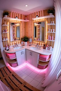 pallet wood vanity #palletvanity #palletwood #palletfurniture #palletroomdecore #pallet | Pallets Made