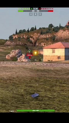 Tank Battle Simulation in Rural Landscape