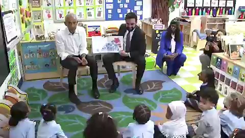I could literally watch this all day. President Obama joined Mayor Mandani at a childcare center in the Bronx to talk about Mamdani’s plan for free childcare. Trump would never do this because the book they’re holding is above his reading level.