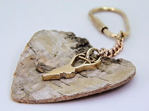 Bronze Deer Keychain, Minimalist Deer Skull Pendant, Sturdy Wild Animal Keyring - Etsy UK