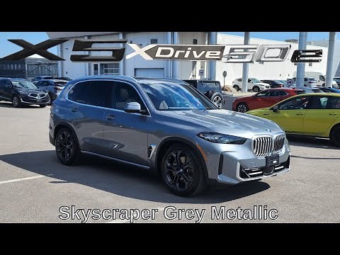 NEW ARRIVAL! 2024 BMW X5 xDrive50e Skyscraper Grey Metallic