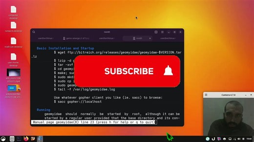 Geomyidae gopher server setup and compilation on linux