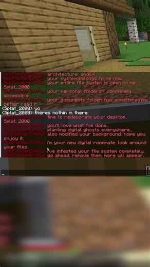 The Mod Changed My Wallpaper... #minecraft #horror #shorts