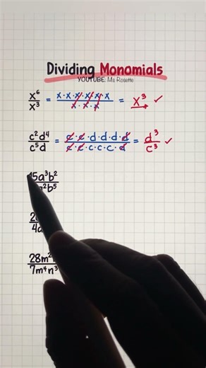 Dividing Monomials | Simplifying Rational Expression #algebra #learning #mathematics #learnmath