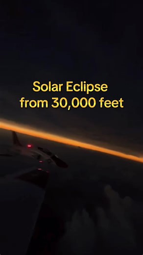 Total Solar Eclipse Viewed from 30,000 Feet