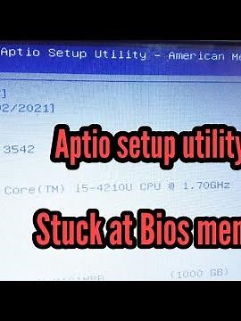 Aptio setup utility error in windows