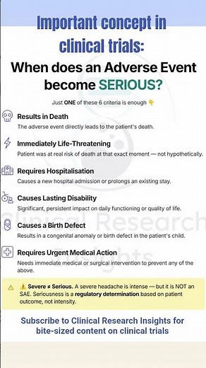 What Makes an Adverse Event SERIOUS? | SAE Criteria Explained Simply