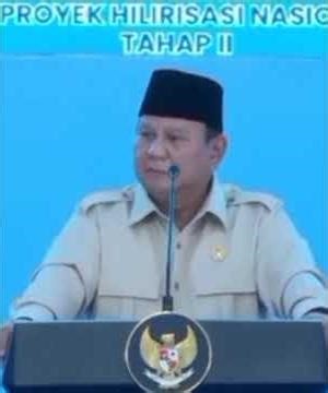 President Prabowo's speech at the inauguration of the Banyumas Downstream Project in Central Java