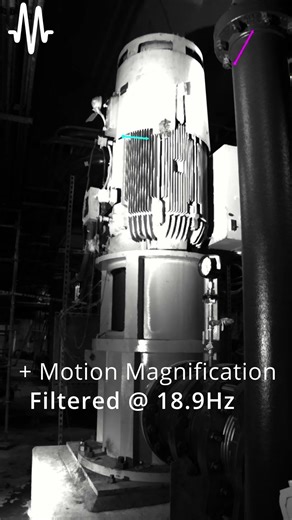 Vibration Problems Detected, Measured, Visualized with VibVue® Motion Magnification SoftwareCaption: