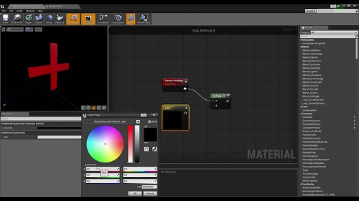 UE4 - How to Make a Billboard Material