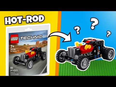 I BUILT LEGO HOT-ROD CAR BY TECHNIC POLYBAG…