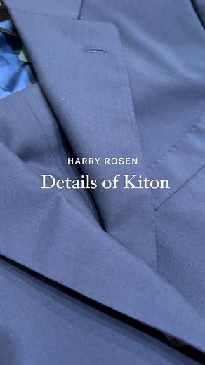3.2K views · 11 reactions | Luxury Specialist Greg Madesker reports in from our Kiton shop-in-shop at our Bloor Street Flagship to show us a few of the magic little details that make Kiton tailoring so special. #HarryRosen #Kiton | Harry Rosen Inc. | Facebook