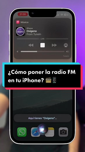 ¿Radio FM 📻 en tu iPhone 📱? 😧 Aquí te enseñamos a poner la FM en tu iPhone con Siri #apple #radio #iPhone #siri #datoscuriosos