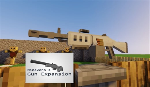 【Minecraft】小龙虾先生的枪（CGM）和一个附属模组NineZero's Gun Expansion！多种枪械及DIY造型