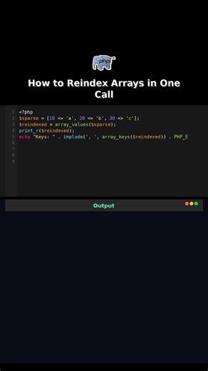 How to Reindex Arrays in One Call #reindex