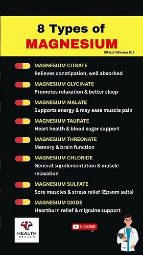 8 Types of Magnesium and Their Health Benefits