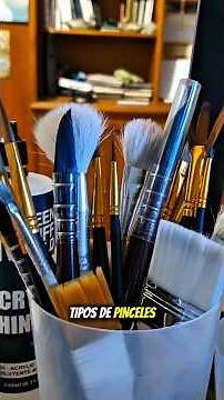 12 tipos de pinceles mas populares y útiles ☝️ #Arte #Pinceles #TutorialDePintura #pintura #art