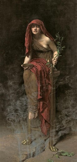 The Priestess of Delphi Print: John Collier Painting, Vintage Art - Etsy UK