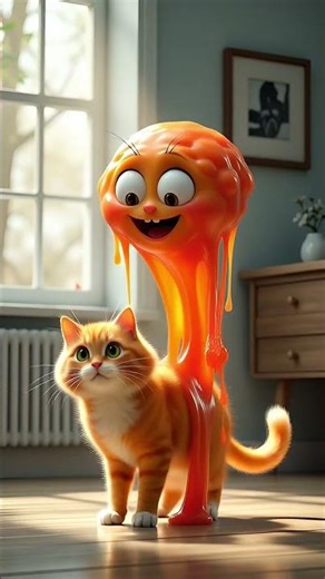 Cat vs Wobbling Jelly… It SLAPPED Him?! 😳🍮