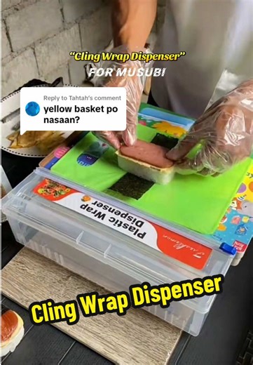 Replying to @Tahtah Kung gusto mo mapabilis pag balot mo dapat may gamit ka na cling wrap dispenser. #clingwrapdispenser #plasticdispenser #musubi #sidehustle #smallbusiness