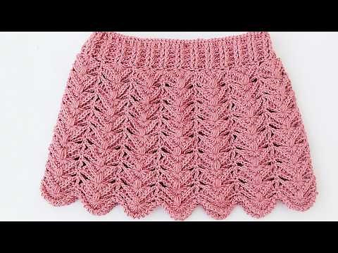 Crochet Skirt Tutorial 👗 Easy Shell Relief Stitch Step by Step