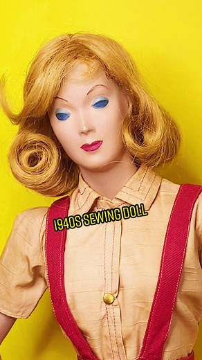 I love her so much! I only started buying vintage dolls this year and now I can’t stop! I just love learning about how they are made. #vintagedoll #vintage #sewingdoll #1940sfashion #1940shair